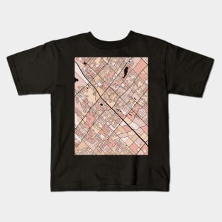 Brampton Map Pattern in Soft Pink Pastels Kids T-Shirt